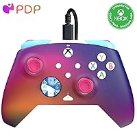 PDP Gaming REMATCH Enhanced Wired Controller Licensed for Xbox Series X|S/Xbox One/PC/Windows, Mappable Back Buttons, Advanced Customizable App - Pink/Purple Australian Opal (Amazon Exclusive)