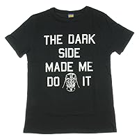Star Wars The Dark Side Made Me Juniors Black T-Shirt | XL