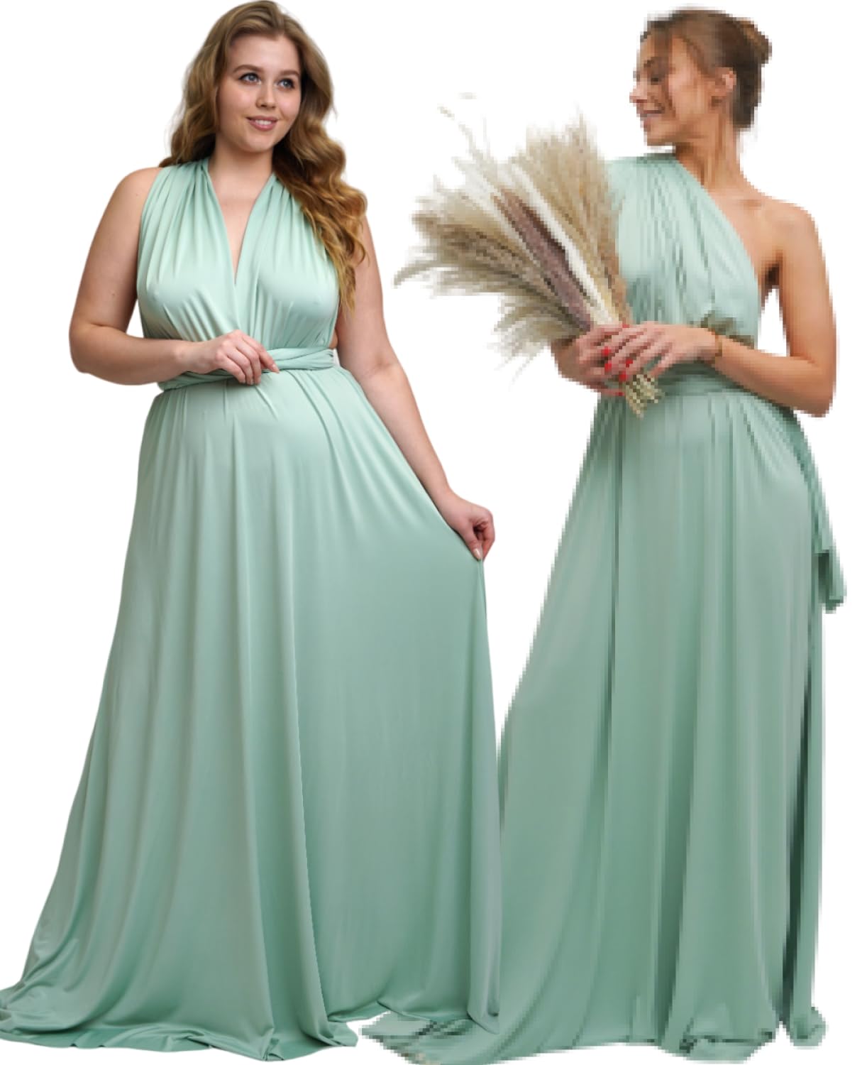 Taniri Infinity Dress - Convertible Multiway Maxi Long Transformer Gown Dress - Bridesmaid Bridal Party Wedding - Strap Wrap