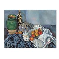 Still Life With Apples 2 by Cezanne, 14x19-Inch Canvas Wall Art