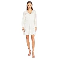 Donna Morgan Eyelet V-Neck Empire Waist Summer Date Night | Casual Dresses for Women