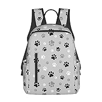 BREAUX Animal Paw Prints Print Simple And Lightweight Leisure Backpack, Men'S And Women'S Fashionable Travel Backpack