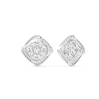 950 Platinum 100% Natural Diamonds Stud Earring Hallmarked By Assay Office London | Jewelry Gifts for Women