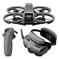 Avata 2 Fly More Combo (1 Battery), FPV Drone with Camera 4K, Immersive Experience, Built-in Propeller Guard, Easy Flip/Roll, Goggles 3 and RC Motion 3 Included, POV Content Camera Drone, Black