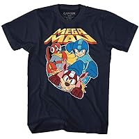 Mega Man Capcom Video Game Flat Colors Adult T-Shirt Tee