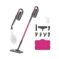 Schenley Steam Mop Cleaner with Detachable Handheld Steamer for Cleaning Hardwood/Laminate Floor, Tiles and Grout, with 7-in-1 Multi-purpose Accessories and Washable Microfiber Pads