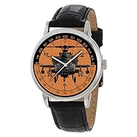 Classic Apache AH-64 Attack Helicopter United States Aviation Art 40 mm Wrist Watch with Gift Box