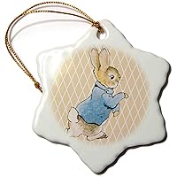 Snowflake Ornament - Peter Rabbit Vintage Art- Animals - 3-inches (ORN_79399_1)