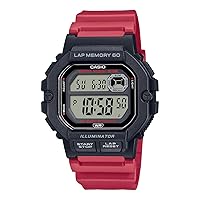 Casio Sports Gear Digital Men's Wristwatch, 60 Lap Memory Function, WS-1400H Series, Overseas Model