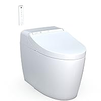 TOTO WASHLET G450 1.0 or 0.8 GPF Toilet with Integrated Bidet Seat and CEFIONTECT®, Cotton White