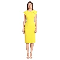 Maggy London Women's Solid Cloud Crepe Dress Workwear Office Desk to Dinner Event Guest of