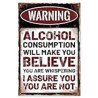 GLOBLELAND Beer Vintage Metal Warning Tin Sign Plaque Poster 12x8in/30x20cm Retro Metal Pubs Wall Decorative Tin Painting Signs for Home Bar Shop Club Orchard Decoration