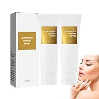 Double Retinol & Collagen Peptide Treatment, Anti Aging Retinol-Facial Cream Korean for Face, Firming Peptides Lotion, Anti-Aging Facial Cream, for All Skin Types (2pcs)