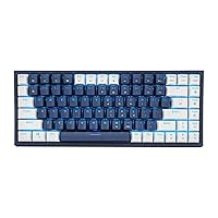 JEWUNO Chuangquan CQ84 Gaming Mechanical Keyboard, RGB Backlight, 84 Keys Compact Keyboard, 60% Keyboard for Windows, Laptops, Desktops, Blue and White Keycaps(Blue Switch