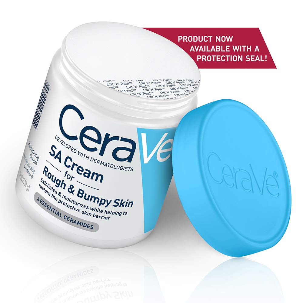 CeraVe Moisturizing Cream with Salicylic Acid | Exfoliating Body Cream with Lactic Acid, Hyaluronic Acid, Niacinamide, and Ceramides | Fragrance Free & Allergy Tested | 19 Ounce