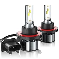 LED Headlight Bulbs Compatible for Ford F150 F250 F350 2004 -2008 2009 2010 2011 2012 2013 2014, 9008/H13 High Low Beam Light Bulbs Replacement Halogen, 6000K White, Plug and Play, Pack of 2
