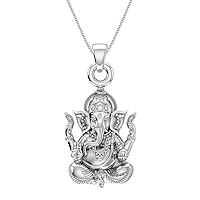 925 Starling Silver Lord Ganesha Pendant for Men & Women | Lord Ganesha Locket for Good Health & Wealth