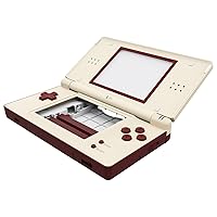Classic FC Style Replacement Full Housing Shell for Nintendo DS Lite, Custom Handheld Console Case Cover with Buttons, Screen Lens for Nintendo DS Lite NDSL - Console NOT Included