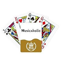 Stylish Word Musicaholic Art Deco Fashion Royal Flush Poker Playing Card Game