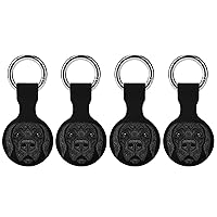 Dog Labrador Soft Silicone Case for AirTag Holder Protective Cover with Keychain Key Ring Accessories
