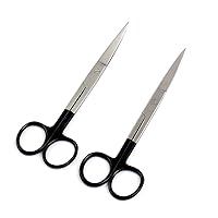 OdontoMed2011 Lot of 2 Pieces Operating Scissor, Sharp/Sharp, Straight & Curved, 5.5