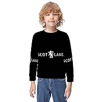 Scotland Lion Pullover Sweatshirts Long Sleeve Crewneck T-Shirts Sweater Clothes for Boy Girls Casual