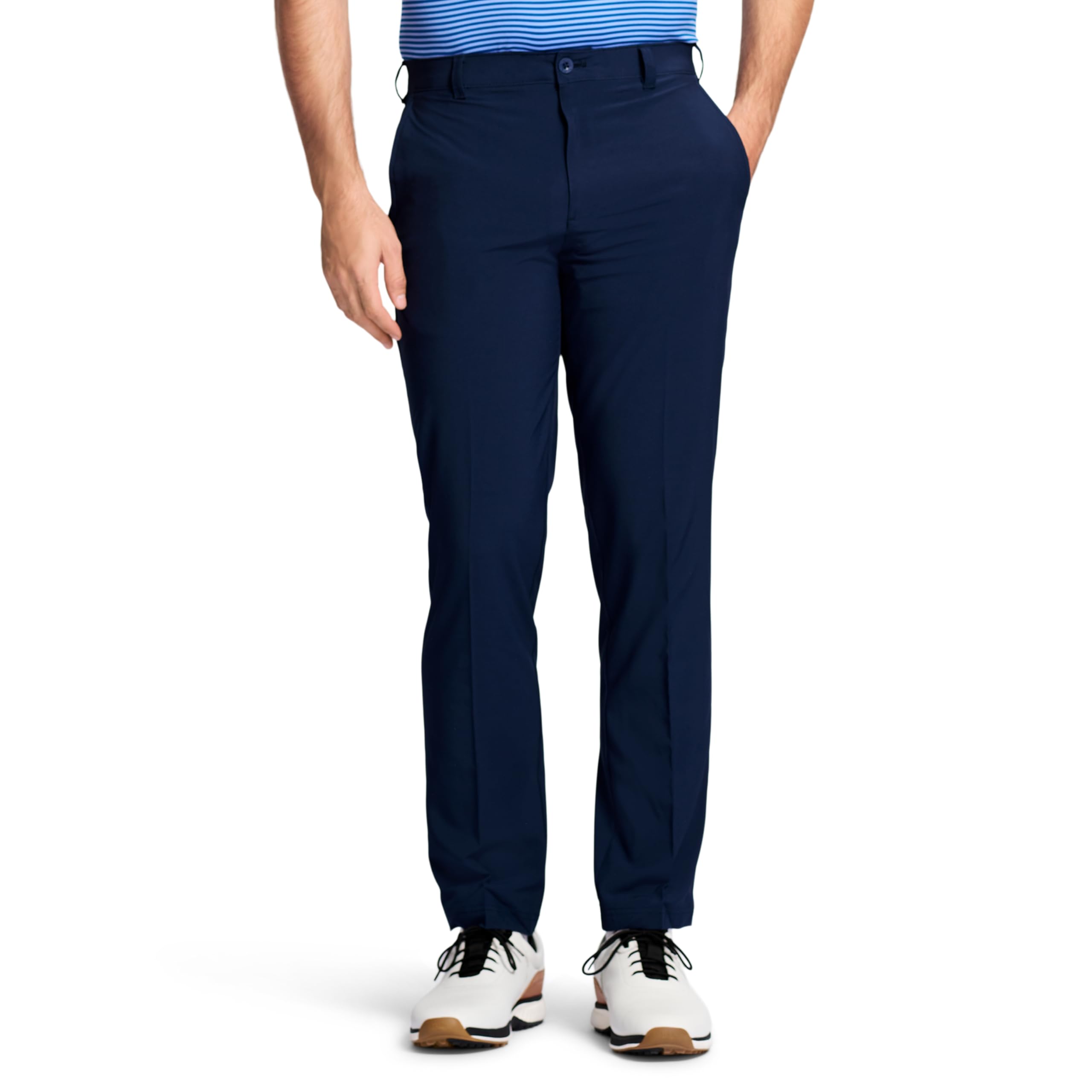 IZOD Men's Golf Swingflex Straight-fit Flat-Front Pants