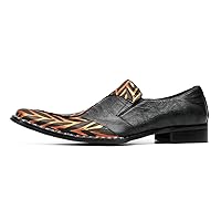 Mens Loafers Silp On Party Dress Casual Penny Loafers Genuine Leather Two-Tone Mocassins Fashion Wedding Walking Shoes