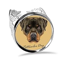Black Ferocious Rottweiler Dog Pet Animal Ring Adjustable Love Wedding Engagement