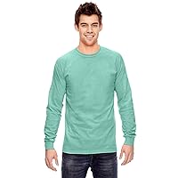 Comfort Colors Men's Ringspun Garment-Dyed Long-Sleeve T-Shirt,Island Reef S