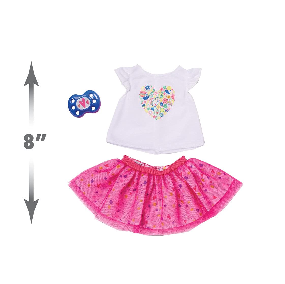 Baby Alive Single Outfit Set, White Tee Pink Tutu, Kids Toys for Ages 3 Up by Just Play