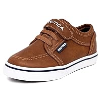 Nautica Kids Sneakers with Adjustable Strap and Bungee Straps | Comfortable Casual Shoes for Boys and Girls (Toddler/Little Kid)