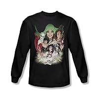Justice League, The - Mens Dark Long Sleeve Shirt in Black