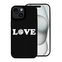 Love Volleyball Compatible with iPhone 15 Phone Case Anti-Scratch Fashion Graphic Slim Fit Protective Cover