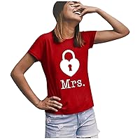 T Shirts for Women Graphic Gifts for Couples Crewneck Tank Tops Workout Basic Womens Short Sleeve Tee Shirt