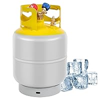 Recovery Tank, 30 lb Reusable Cylinder Can Double Valve HVAC Tank Reclaim Tank 1/4 SAE Y Valve Gray Yellow Large Capacity Without Float Switch (Upgraded)