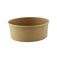 PacknWood 210PC581K Round kraft To go container- togo soup containers - kraft paper cup - small paper cups - disposable brown cups -Soup bowls -20oz D:5.9in H:2in - 360 pcs