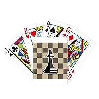 Checkerboard Bishop Black Word Chess Poker Playing Magic Card Fun Board Game