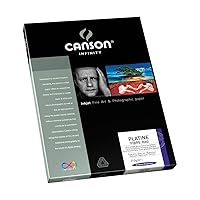 Canson Platine, 100% Fiber Rag Smooth Bright White Matte Inkjet Paper, 310gsm, 17x22