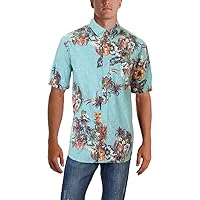 Reyn Spooner Men's Pupus and Mai Tais Spooner Kloth Tailored Fit Hawaiian Shirt