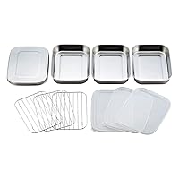 Shimomura Kihan 31552 Mama Cook Tsubamesanjo 10-Piece Set, Made in Japan, Stainless Steel with Lid, Pickling Rest