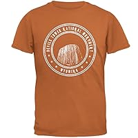 Devils Tower National Monument Mens T Shirt Texas Orange MD