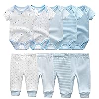 Kiddiezoom Unisex Newborn Baby Short-Sleeve Bodysuit Baby Layette Essentials Giftset Clothing Set