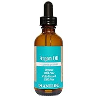 Plantlife Argan Carrier Oil - Cold Pressed, Non-GMO, and Gluten Free Carrier Oils - for Skin, Hair, and Personal Care - 2 oz