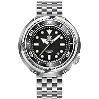 Diver Watches for Men, Mens Automatic Watches Tuna Self Wind Mechanical Wristwatch Diving 1000M Water Resistant C3 Luminous with Dive Chronograph Ceramic Bezel