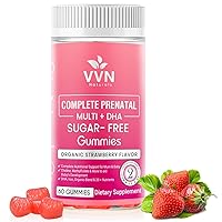 VVNATURALS Complete Prenatal Gummies for Fetal Brain Development 2200mg Blend: 34+ Nutrients, Multivitamins | 60 ct.