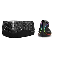 DeLUX Wired Ergonomic Keyboard GM901U and Vertical Mouse M618PLUS RGB