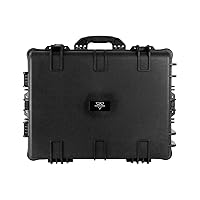Monoprice Weatherproof Hard Case - 26 x 20 x 14 Inches, With Wheels and Customizable Foam, Shockproof, IP67, Ultraviolet And Impact Resistant Material, Black - Pure Outdoor Collection, 82.2 Liter