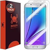 Skinomi Screen Protector Compatible with Galaxy S7 Edge (2-Pack) Clear TechSkin TPU Anti-Bubble HD Film