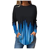 Womens Tunic Tops To Wear With Leggings Loose Floral Cotton Blouses Soft Cute Trendy Tops Plus Size Long Sleeve Shirts